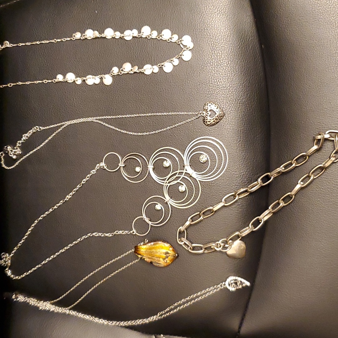 Vintage Assortment 6 Stainless Steel Necklaces